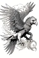 griffin soaring tattoo design idea