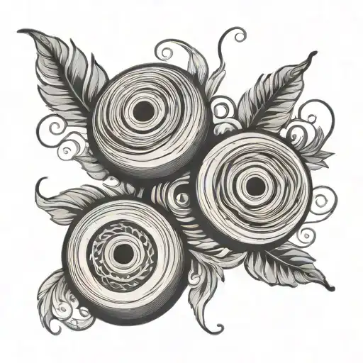 textile yo-yos tattoo design idea