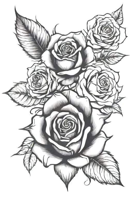 rose grew from concrete tattoo design idea