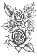 rose grew from concrete tattoo design idea