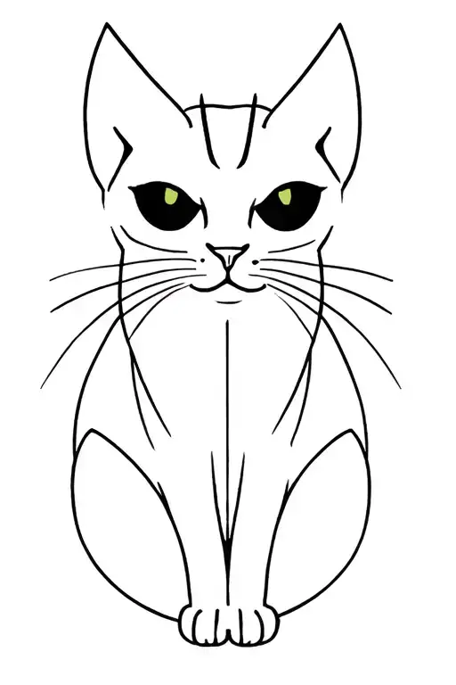 devil on the cat wearing tattoo design idea