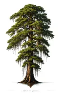 Louisiana swamp cypress tree tattoo design idea