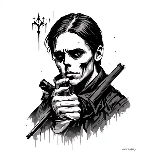 Crime And Punishment tattoo design idea