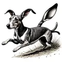 greyhound chasing a hare  tattoo design idea