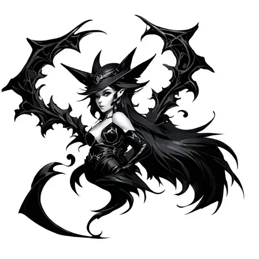 Coven. Ahri league of legends tattoo design idea