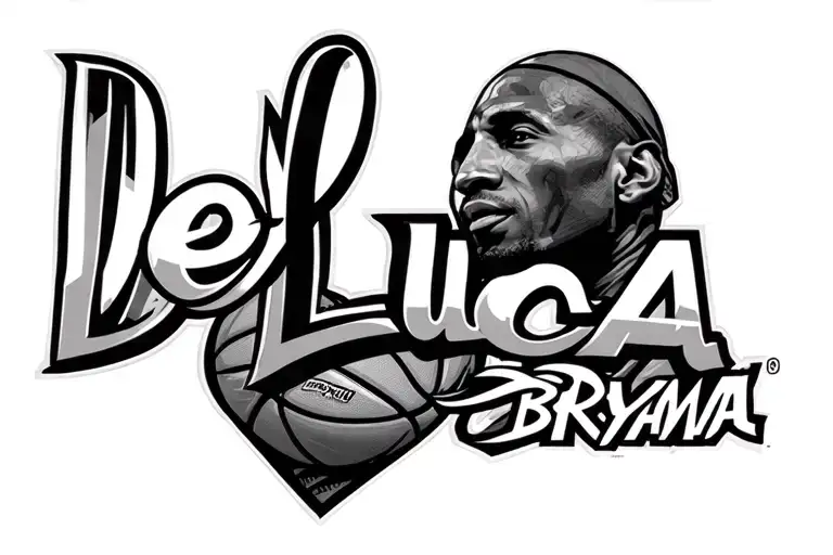 "DeLuca" Kobe Bryant logo, basket ball tattoo design idea