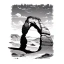 delicate arch tattoo design idea