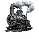 Steam Engine tattoo design idea