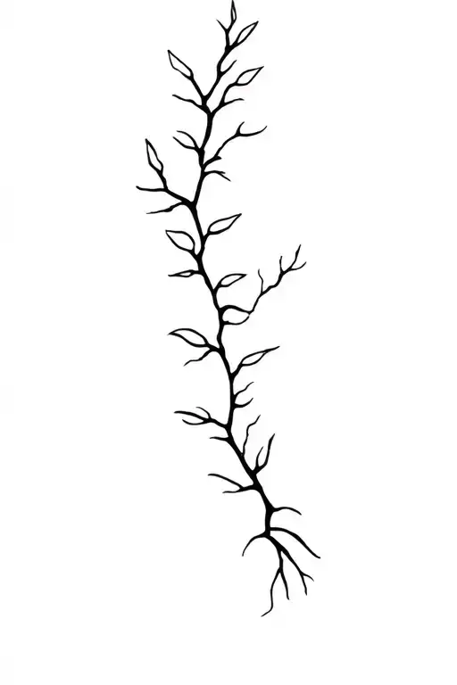 minimalistic thin line willow tree branch in my forearm  tattoo design idea