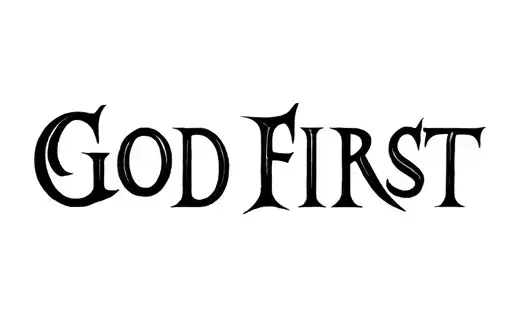 "God first" tattoo design idea