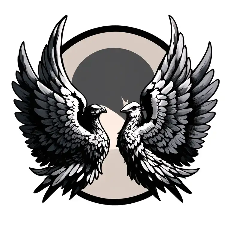 wings, supra, shadowing tattoo design idea