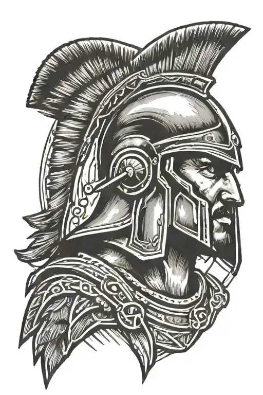 Spartan warrior tattoo design idea