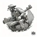 arthur morgan grave tattoo design idea