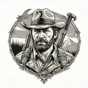 arthur morgan grave tattoo design idea