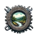 Combine elements of automotive mechanics with spiritual symbolism, like gears and wrenches forming a mandala around a serene forest scene tattoo design idea
