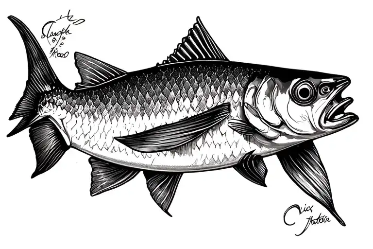 sardine tattoo design idea