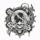 death evil  bio mechanic tattoo design idea