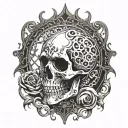 death evil  bio mechanic tattoo design idea