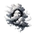 Coverup Clouds and Smoke tattoo design idea