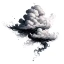 Coverup Clouds and Smoke tattoo design idea