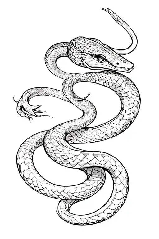 king cobra wrapped tattoo design idea
