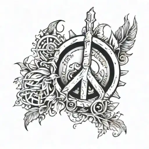 protect my peace sign tattoo design idea