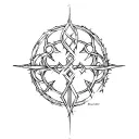 "Strength wisdom loyalty love " Bind Rune tattoo design idea