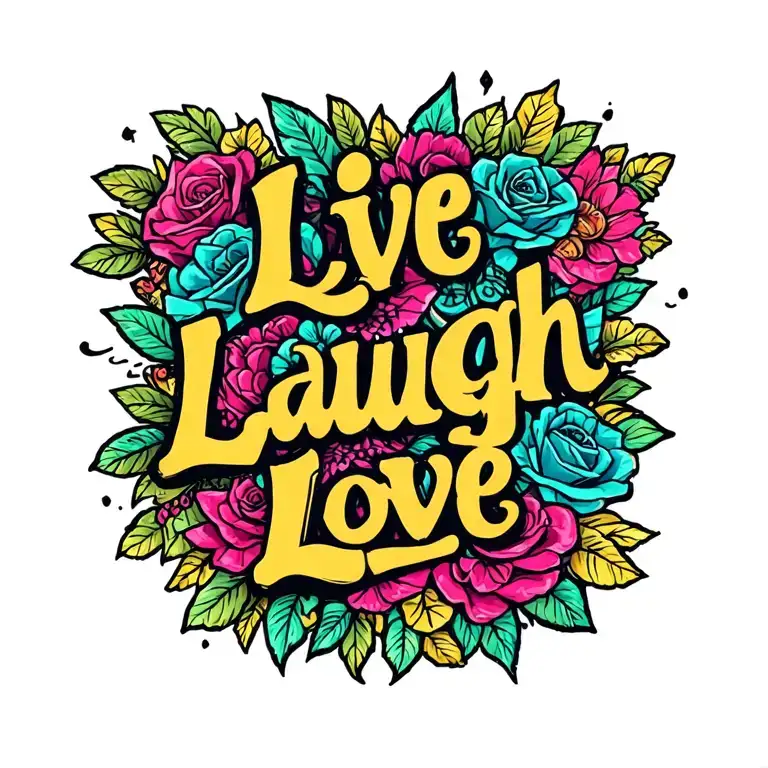 Live Laugh Love tattoo design idea