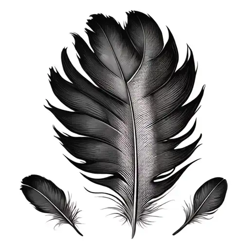 Pheasant Feather tattoo design idea