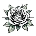 "trust your vibes as a stem" trust your vibes as a stem rose tattoo design idea