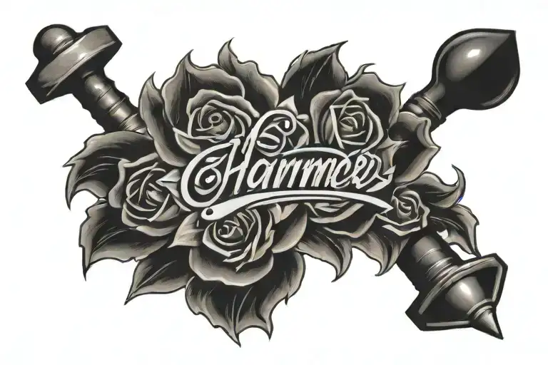 hammer a person who passed away his name Edwin quinones August 3, 1952  -  July 19, 2016 tattoo design idea