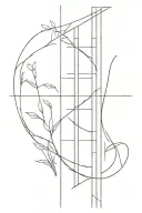 MAXIMILIENNE in ogham vertically on the spinal column, feminine, elegant and refined tattoo design idea