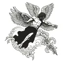 falling icarus tattoo design idea