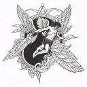 falling icarus tattoo design idea