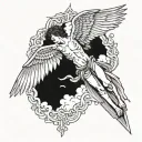 falling icarus tattoo design idea
