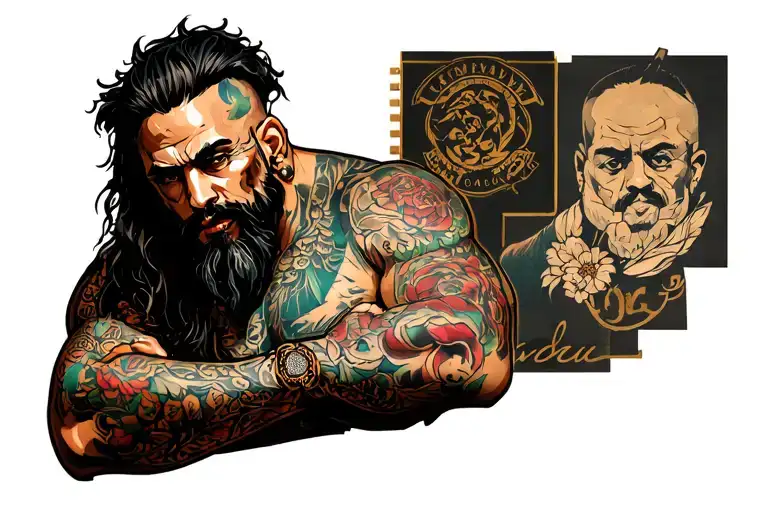 Omerta Jerry with closed tattoo design idea