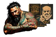 Omerta Jerry with closed tattoo design idea