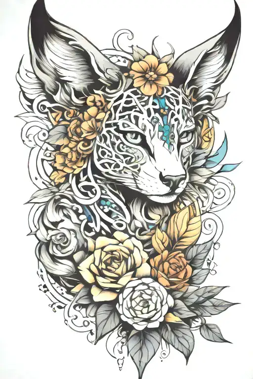 echo and karma tattoo design idea