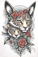 echo and karma tattoo design idea