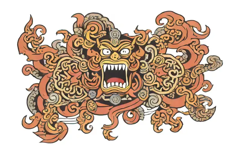 Tibetan Traditional tattoo design featuring tattoo design idea