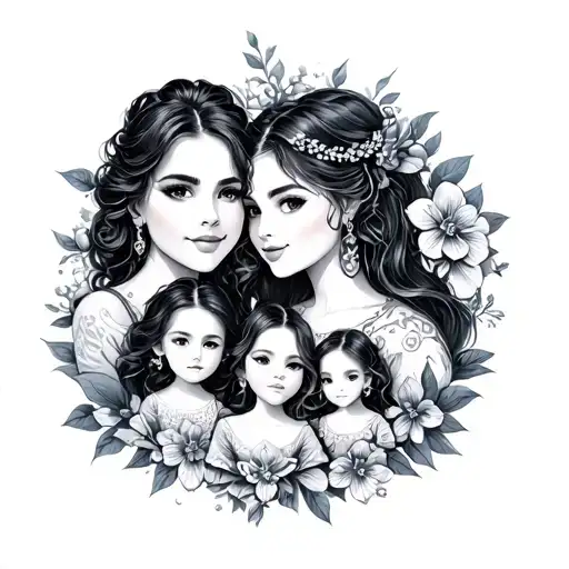 pearly and family tattoo design idea