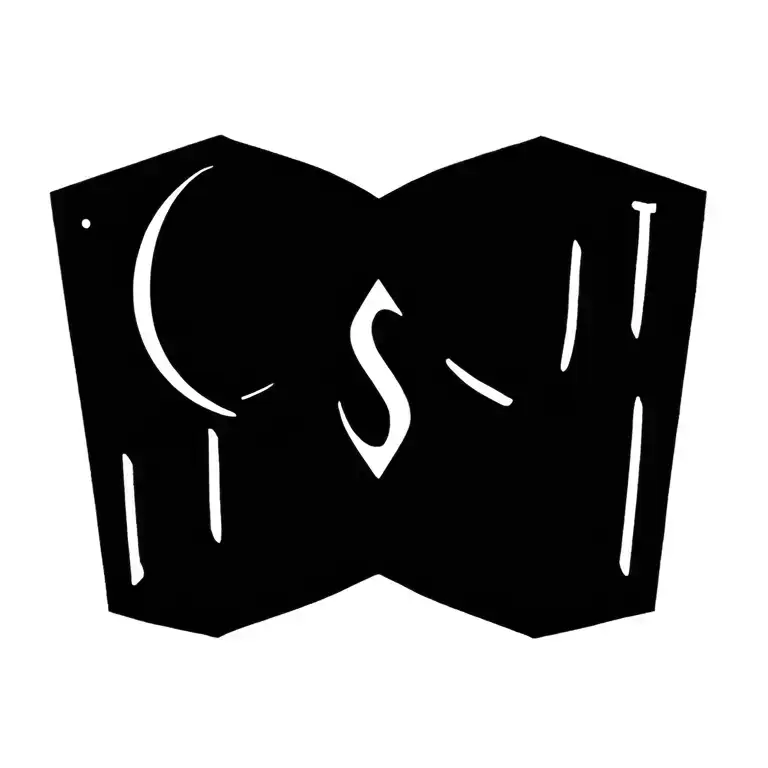 Outlined Circle or Diamond Around EachLetter T in an outlined circle on one sideLetter S in an outlined diamond on t tattoo design idea