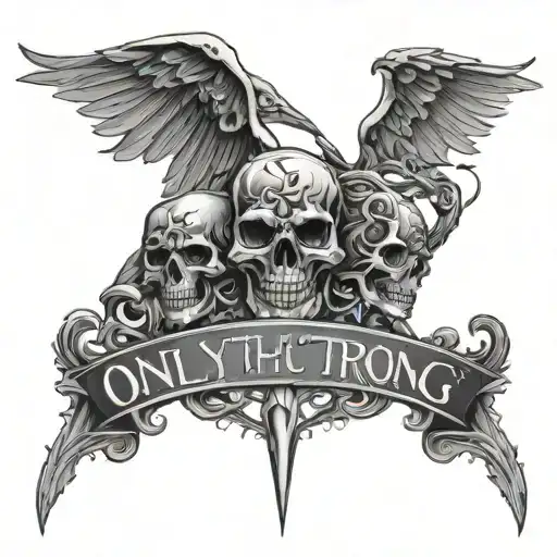 only the strong survive tattoo design idea