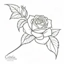 Colombia and roses  tattoo design idea