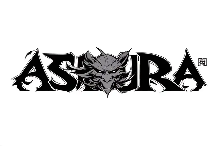 Japanese Band asura tattoo design idea