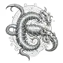 Scorpio Taurus tattoo design idea