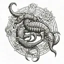 Scorpio Taurus tattoo design idea