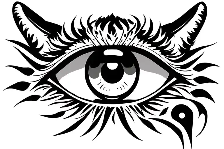 cheetah and the eye of ankh eye tattoo design idea