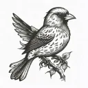 canary bird horror tattoo design idea