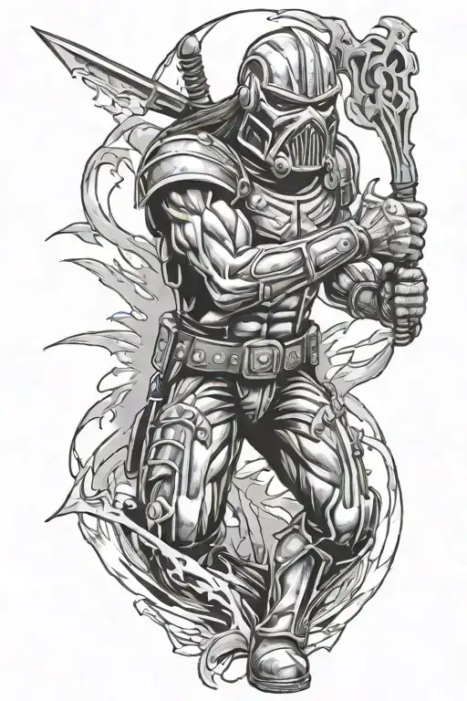 eddie iron maiden the trooper tattoo design idea